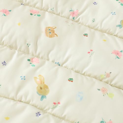 Hopscotch Girls Full Sleeves Beige Floral Bow Applique Long Coat For Ages(6-7 Years)