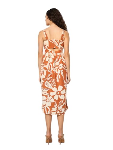 ONLY Women Fit and Flare Orange Dress