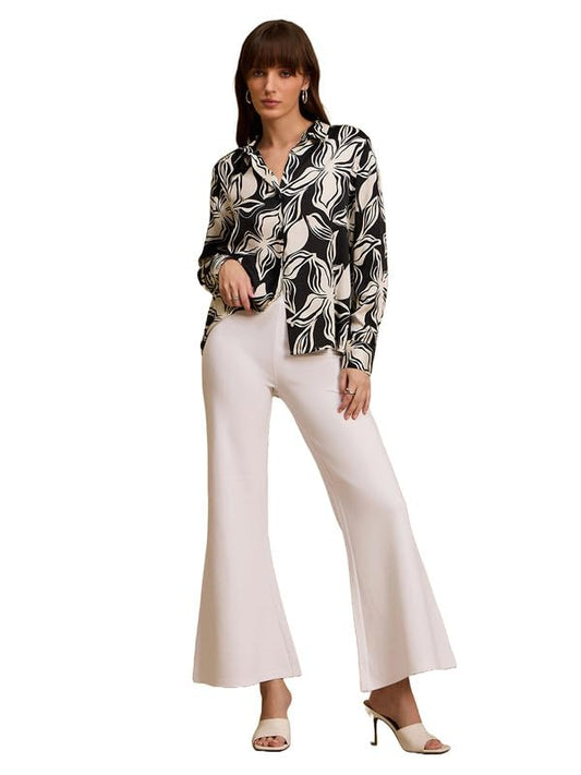 Kazo Jenna Flared Shapewear Jeggings White