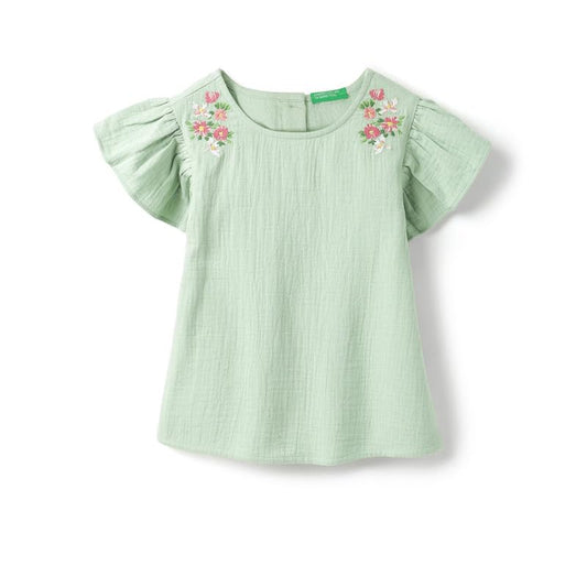 United Colors of Benetton Regular Fit Round Neck Floral Top