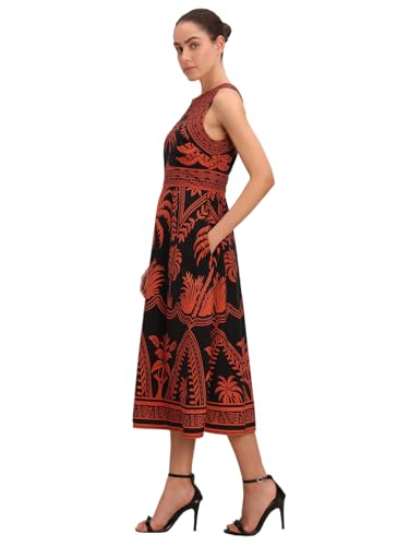 VERO MODA Womens Midi Dress Jet Black