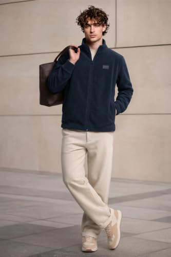 Van Heusen Men Feather Light Fleece Jacket with Zipper Pockets