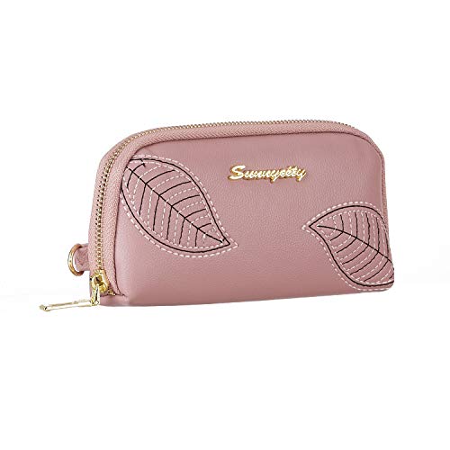 Lorna Women Wallets PU Leather Female Plaid Purses Zipper Wallet With Coin Purse (Silver)