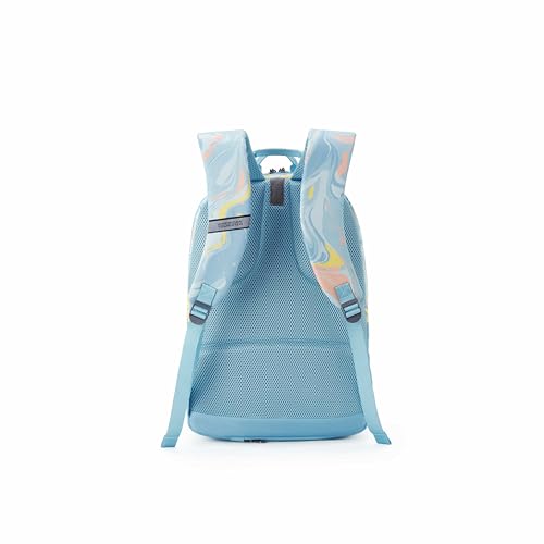 American Tourister Fleek | 32 Ltrs | 2 Compartments | Bottle Pocket | Ergonomic Padded Back Panel & Shoulder Straps | High School Backpack | 1 Year International Warranty | Greyish Blue