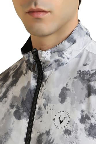 Allen Solly Men White Printed Full Sleeves Casual Jacket