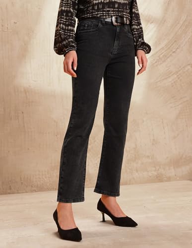 U.S. POLO ASSN. High Rise Straight Fit Jeans (UWAW25JEN383_Grey_32)