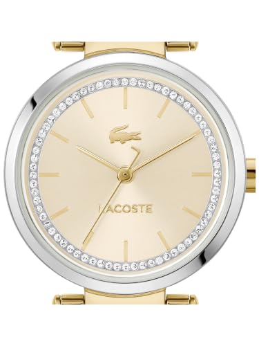 Lacoste Orba Qtz Basic Slim Champagne Round Dial Women's Watch- 2001449