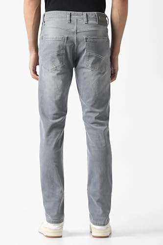Men Grey Light Wash Jeans