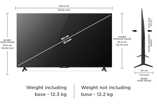 iFFALCON 164 cm (65 Inches) 4K UHD Smart LED Google TV | 144Hz VRR | 3GB RAM | Dolby Vision & Atmos | Game Master | 65U75