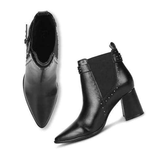 YOHO Women Comfortable Boots Collection | Extra Cushioned Foot Bed And Skin Friendly Ankle Boot With Heels | Trendy, Stylish, Casual Boots | Winter, Snow And Holiday Outings