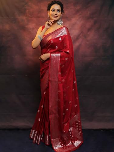 Amrutkala Sarees Designer Kanjivaram Woven Banarasi Silk Solid Saree