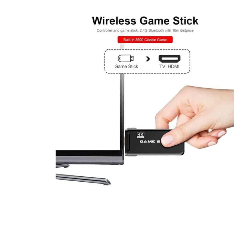 Drumstone (Special 10 Years Warranty) 4k Ultra HD Gaming Console with 2.4G Wireless Controllers, 64GB Game Library and 20,000+ Games for TV_RTG126 [video game]