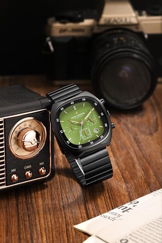 Daniel Hechter Paris Bercy Collection Modern Multi Functional Watch for Men with Square Dial and Stainless Steel Strap