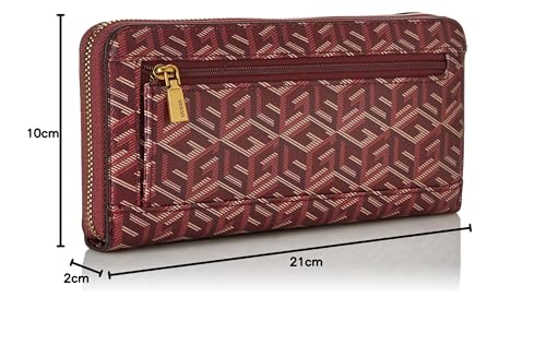 Guess Women's Red Printed Wallet| Ladies Purse Handbags | Gift For Ladies