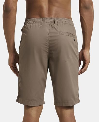 Jockey Men's Cotton Shorts (Pack of 1) (1203_Dark Khaki_M_Dark Khaki_M)