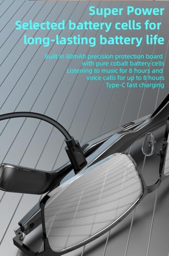 KRESHU Smart Wireless Bluetooth 5.4 Version Sunglasses SG-17Pro Touch Earphone Hands Free Calling | Open Ear Music Smart Audio Glasses | Connect with Mobile/Tablet Type-C Rechargeable (Pack of 1)