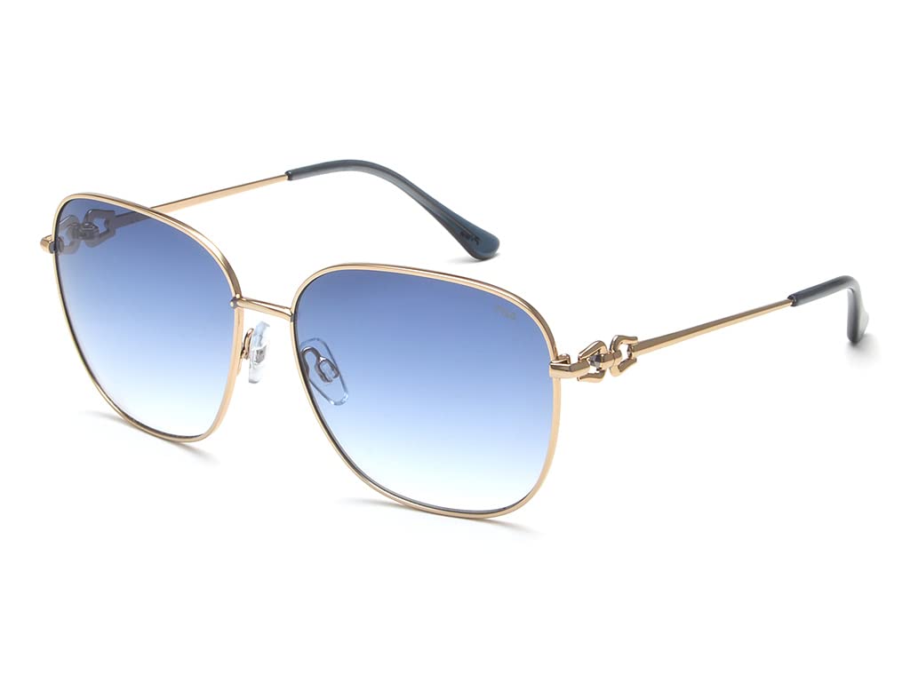 Fila eyewear 100% UV protected wayfarer sunglasses for women| Size large with blue gradient polycarbonate lens