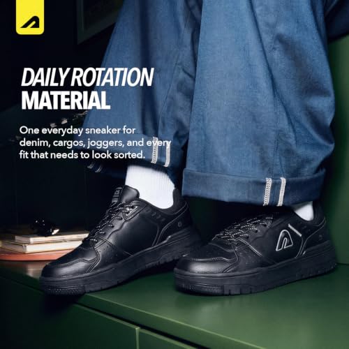 Boldfit Shoes for Man Stylish Sneakers for Man Chunky Street Style Casual Lace Up Shoes for Men Comfortable Sneakers for Boys Lightweight Casual Sneaker Shoe for Men, Black, UK 07