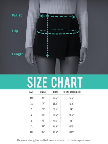 The Souled Store Twill Skorts: Hunter Green Women Flat Front Waistband Solid Polyester Twill Regular Fit High Rise Wrap Front Everyday Skorts