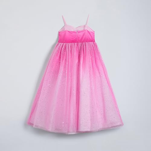 Hopscotch Girls Pink Sleeveless Beads Embellished Tulle Gown for Age (4-5 Years)