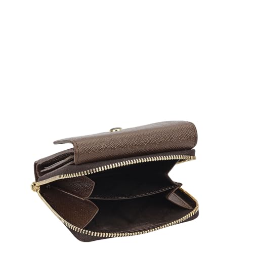 Da Milano Premium Leather Wallet for Women | Multi Compartment Travel Wallet - Chocolate Brown