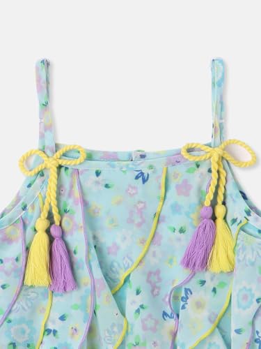 nauti nati Girl's Georgette A-Line Knee-Length Casual Dress (NNNGTW010182_Blue_18 Months-24 Months)