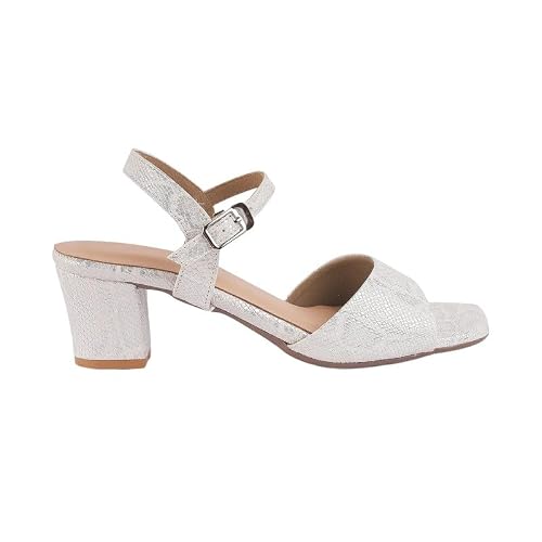 tresmode Sanrep White Women's Dress Block Heel Sandals in Size 3 UK / 36 EU