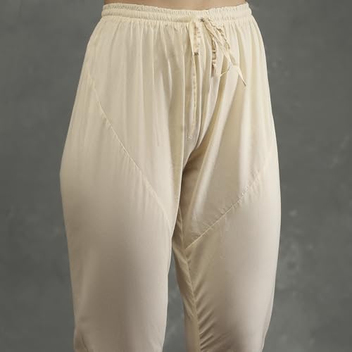 BIBA Women's Silk Chanderi Kurta Sets (CKD10748AW24CRM_Neutral