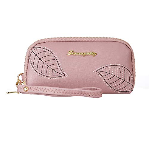 Lorna Women Wallets PU Leather Female Plaid Purses Zipper Wallet With Coin Purse (Silver)