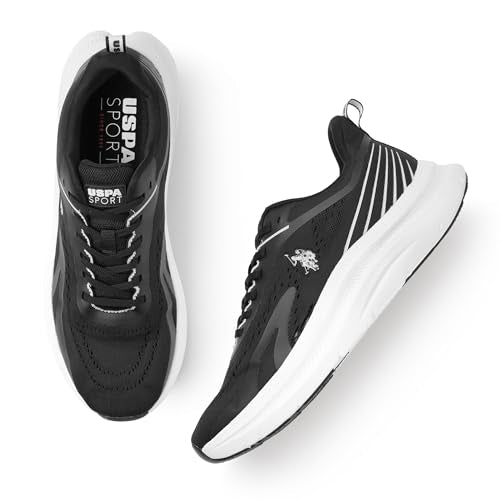 U.S. POLO ASSN. Mens Meng Black Sneaker - 6 UK (2FD24117Z01)