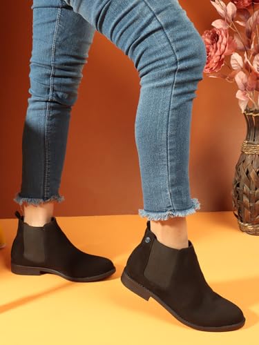 Carlton London Women Boots,Black,UK-4