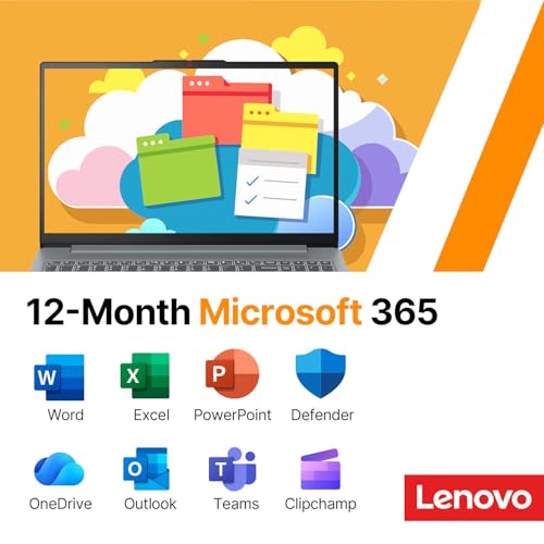 Lenovo IdeaPad Slim 3i 15.6" FHD Laptop • Microsoft Office 365 • Intel 4 Cores • DDR5 • 128GB SSD • Windows 11 • Quick Setup • Essential Laptop • w/o Mouse