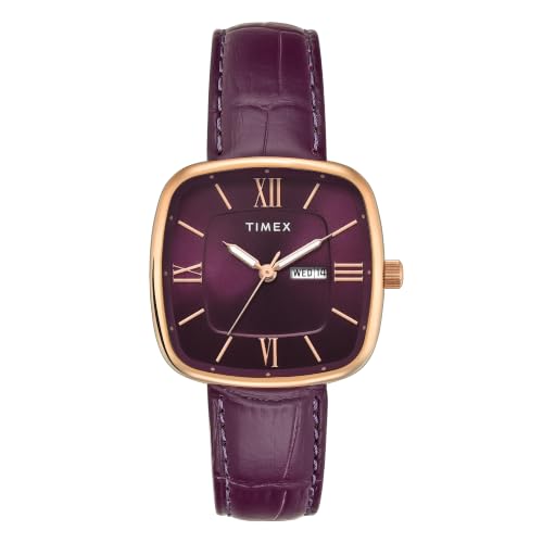 TIMEX Square 32mm Purple Dial Analog Women Watch - TWEL20606