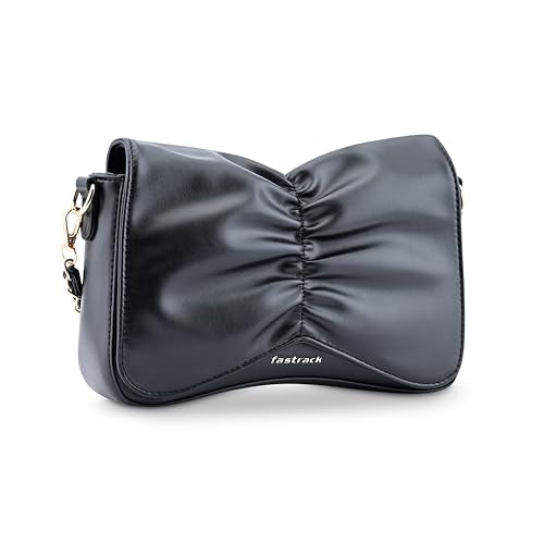 Fastrack Bow-tiful Sling | Faux-Leather Women's Handbags| Ladies Purse Handbag | Sling Bag for Casual Carry