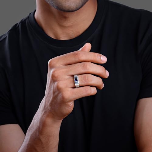 GIVA 925 Silver Imperial Brilliance Ring For Him, Fixed Size, Indian -20 | Gifts for Men and Boys | With Certificate of Authenticity and 925 Stamp | 6 Months Warranty