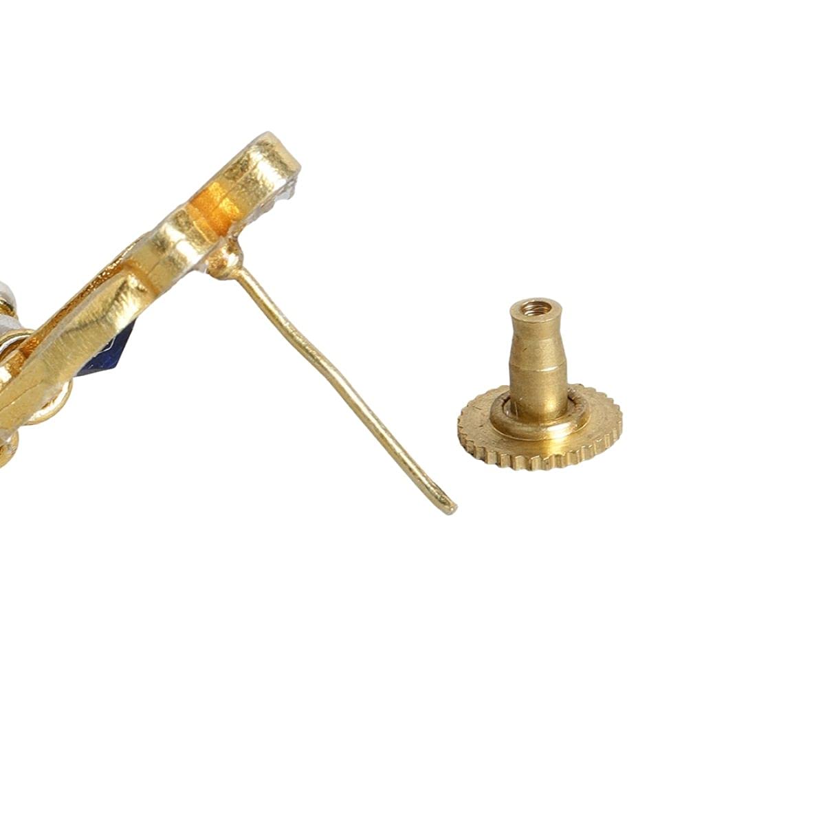 Accessher Silver Plated Oxidised Dual tone anitque gold plated Elephant german silver Circle Dangle earrings for women and girls