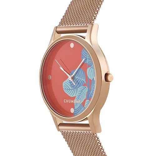 TEAL BY CHUMBAK Round Dial Analog Hand Watch for Women, Gifts for Women/Girls/Ladies, Stylish Fashion Watch for Casual/Work