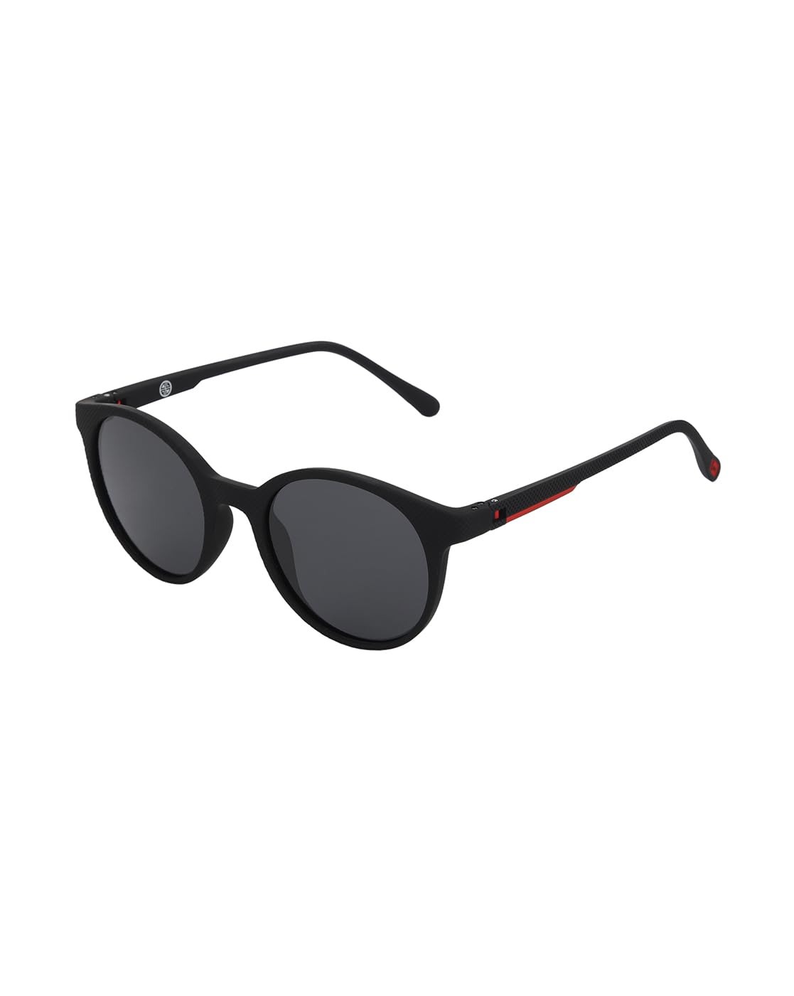 Carlton London Black with Red Toned and Blue Polarised Lens Round Sunglass for men