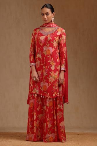 Soch Women's Chinon Salwar Suit Set (SMUA5CD2319_Red