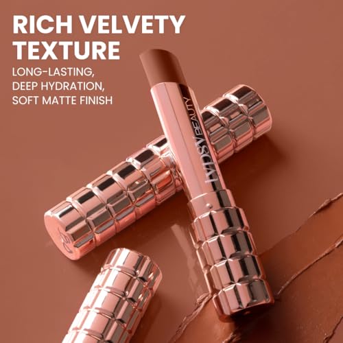 Typsy Beauty Cocoa Peptide Velvet Matte Lipstick | 8hr Wear, Soft Blur Finish, Lightweight Texture, Hydrating Nude Lipstick| Mocha Mauve Light 07 | Cocoa Peptides | Vegan & Paraben-Free 3.5g