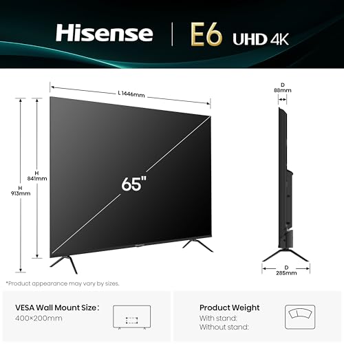 Hisense 108 cm (43 inches) E6S Series 4K Ultra HD Smart LED Google TV 43E6S