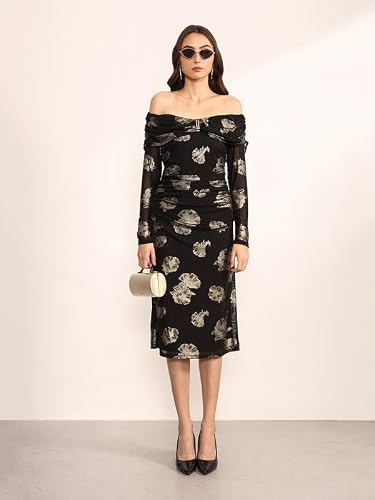 Kazo Women's Fallon Midi Dress (Black M)
