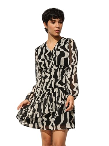 ONLY Women's Fit and Flare Black Dress