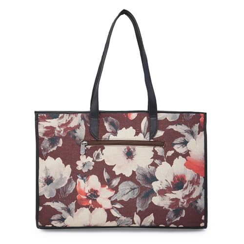 Caprese Poppy tote medium Tan Floral Handbag