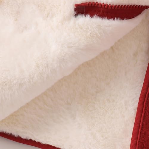 Hopscotch Girls Red Full Sleeves Heart Applique Long Coat For Age (18-24 Months)