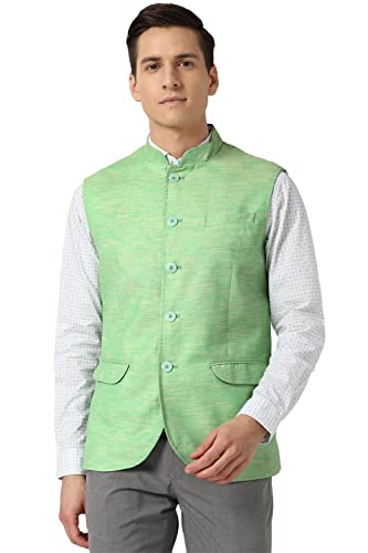 Peter England Men's A-Line Coat (PINJOTLFO65141_Light Green_XL)