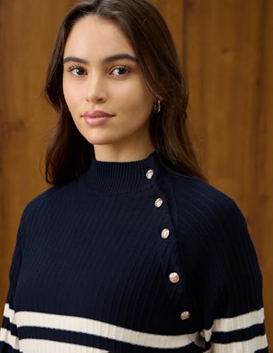 U.S. POLO ASSN. Horizontal Striped Regular Fit Sweater (UWAW25SWE181_Multi-Colour_M) Multicolor