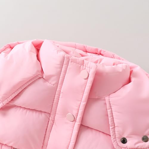 Hopscotch Girls Pink Full Sleeves 3D Bunny Applique Long Coat For Age (4-5 Years)