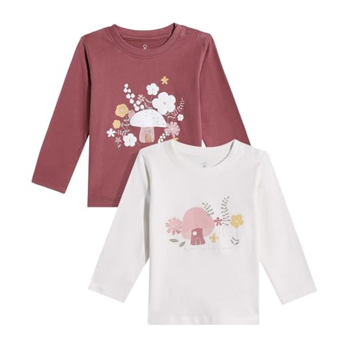 Mothercare Girls' Autumn Charm Printed Short Sleeve T-Shirt - Multi-Color, 2-Pack