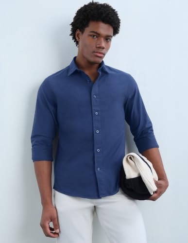 Flying Machine Men's Oxford Regular Fit Shirt
